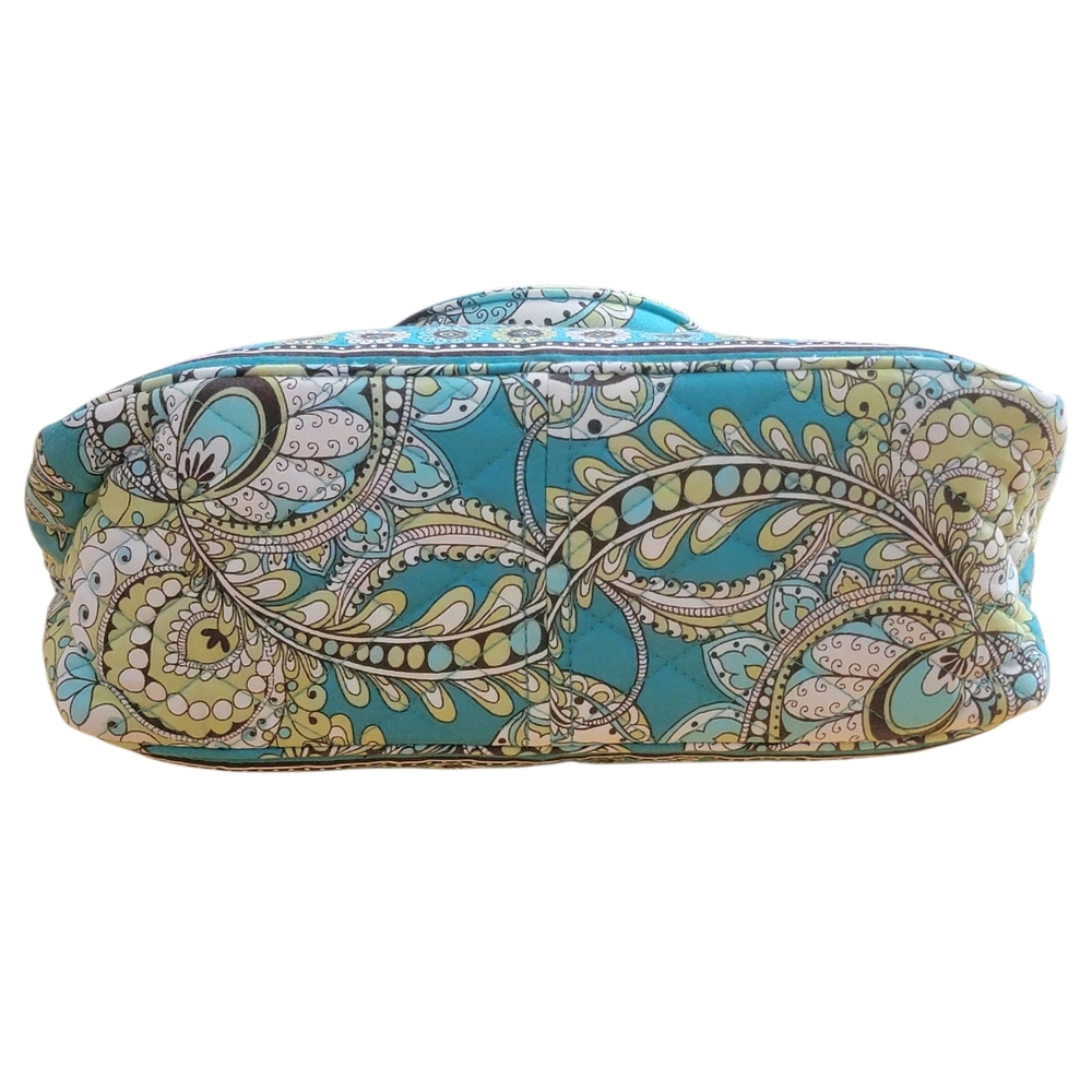 VERA BRADLEY Lola Small Bowler Satchel in Peacock Green Floral & Paisley - Picture 8 of 12